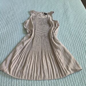 Banana Republic Beige Pleated Mini Dress